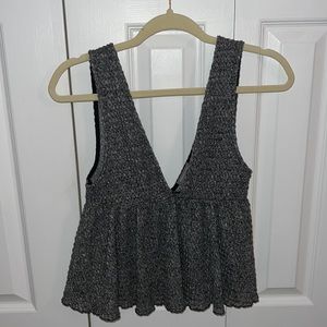 Urban Outfitters Marin Deep-V Peplum Top